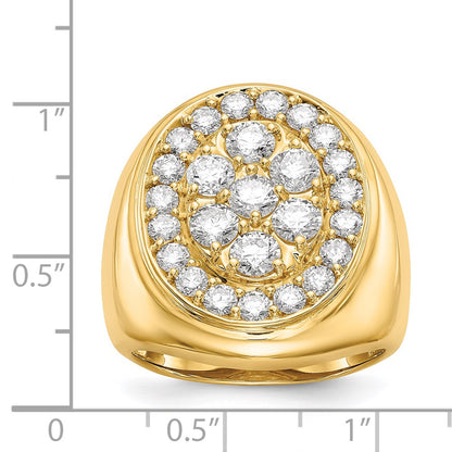 14K Yellow Gold A Diamond Men'S Ring