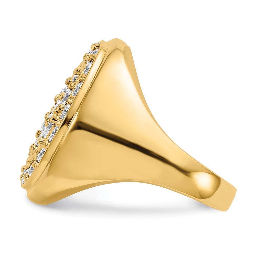 14K Yellow Gold A Diamond Men'S Ring