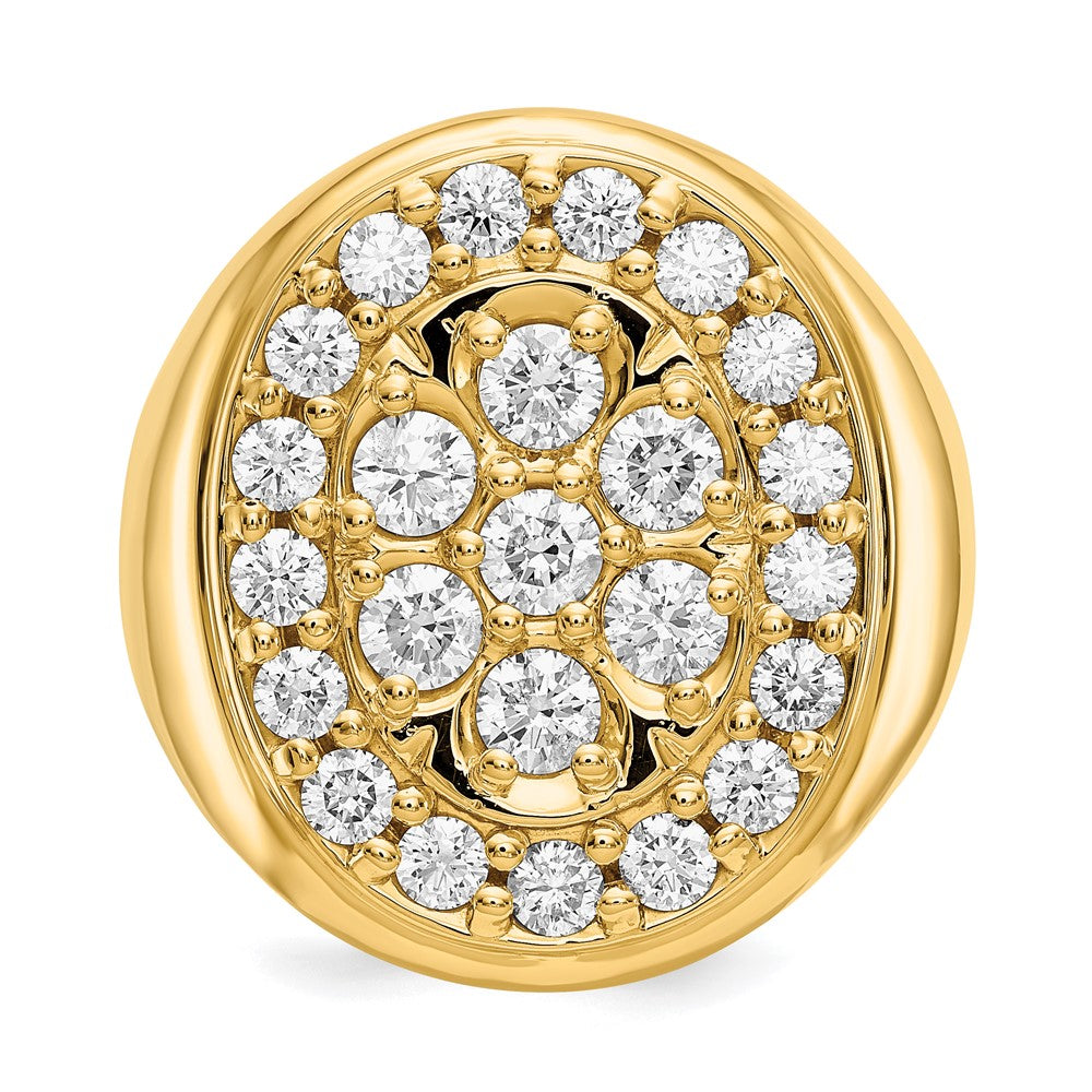 14K Yellow Gold A Diamond Men'S Ring