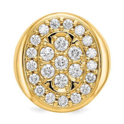 14K Yellow Gold A Diamond Men'S Ring