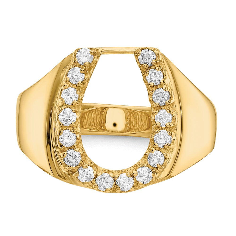 14K Yellow Gold Aaa Diamond Men'S Ring