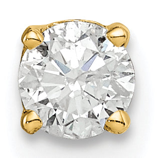 14K Yellow Gold Single Stud Diamond Earring