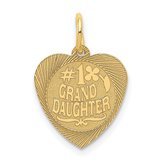 14k Yellow Gold 14k #1 GRANDDAUGHTER Charm