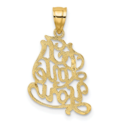 14k Yellow Gold 14K I LOVE YOU Script Charm