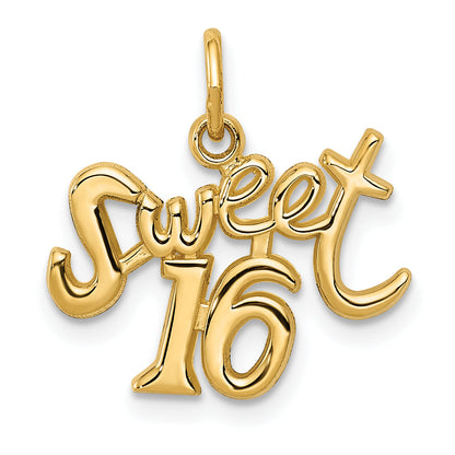 14k Yellow Gold 14k SWEET 16 Charm