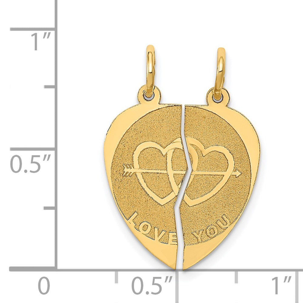 14k Yellow Gold 14k Break-apart I LOVE YOU Charm