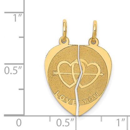 14k Yellow Gold 14k Break-apart I LOVE YOU Charm