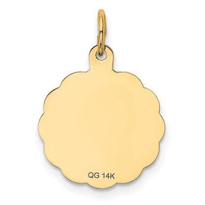 14k Yellow Gold 14k Love Birds Disc Charm