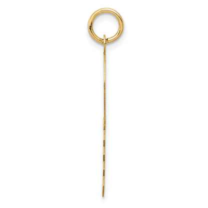 14K Yellow Gold Polished And Satin Hearts Flat Key Charm