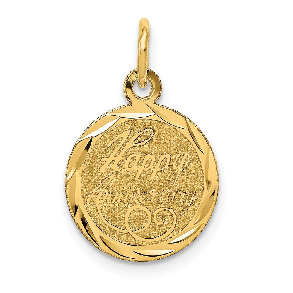 14k Yellow Gold 14K HAPPY ANNIVERSARY Charm