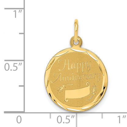 14k Yellow Gold 14K HAPPY ANNIVERSARY Charm