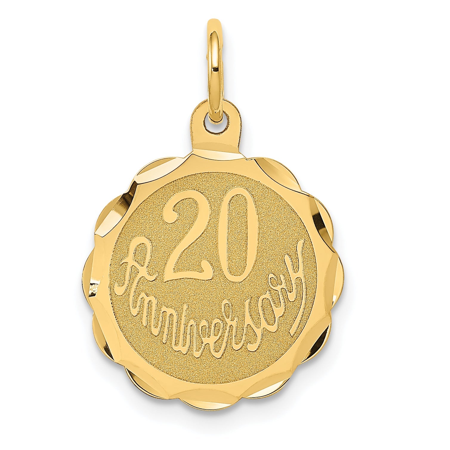 14k Yellow Gold 14K Happy 20th ANNIVERSARY Charm