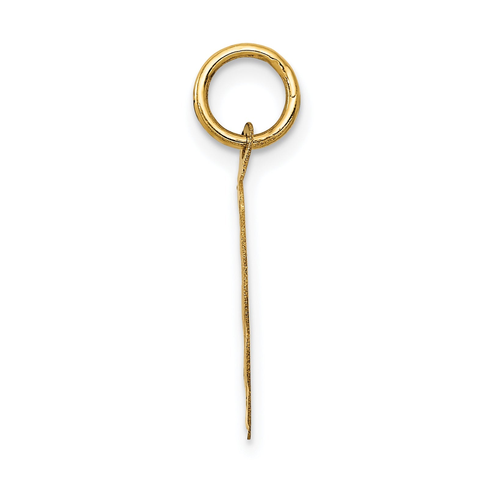 14K Yellow Gold Polished It'S A Boy Scalloped Disc Charm