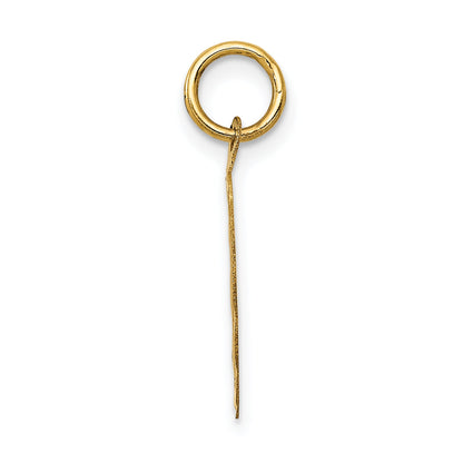 14K Yellow Gold Polished It'S A Boy Scalloped Disc Charm