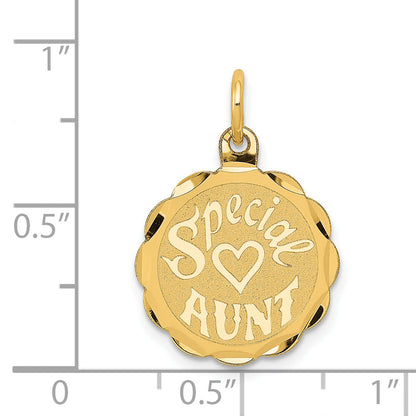 14k Yellow Gold 14K SPECIAL AUNT Charm