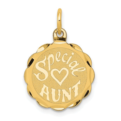 14k Yellow Gold 14K SPECIAL AUNT Charm