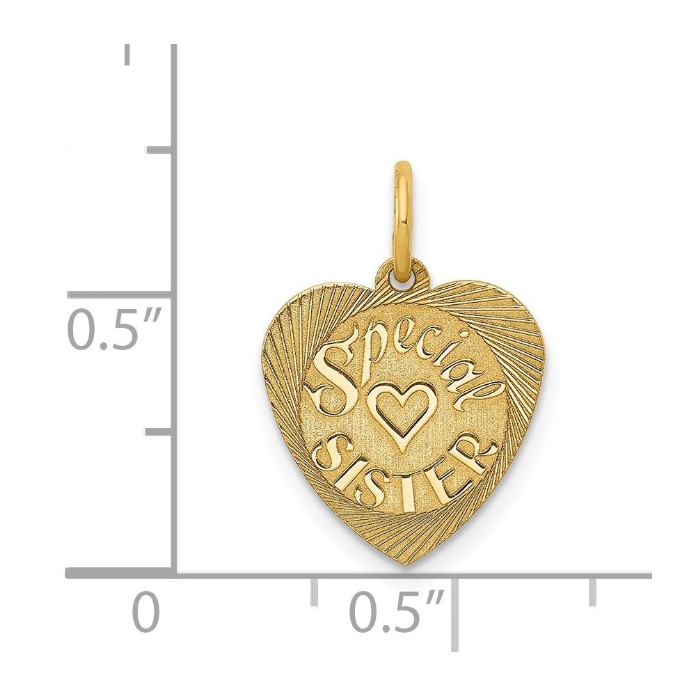 14k Yellow Gold 14K Special Sister Charm