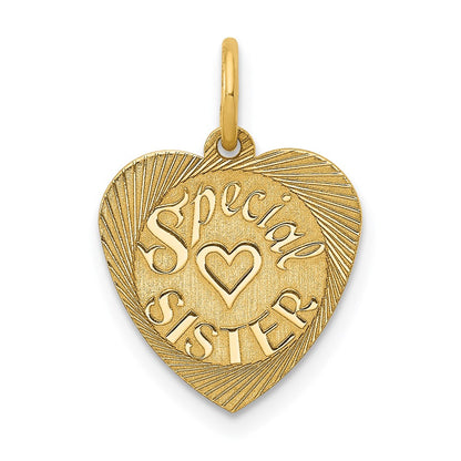 14k Yellow Gold 14K Special Sister Charm
