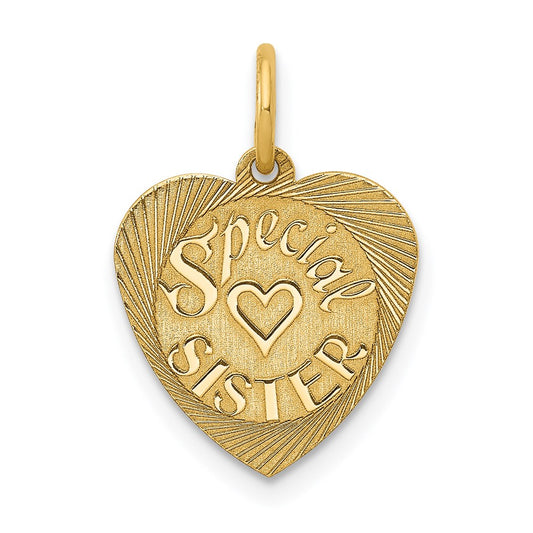 14k Yellow Gold 14K Special Sister Charm