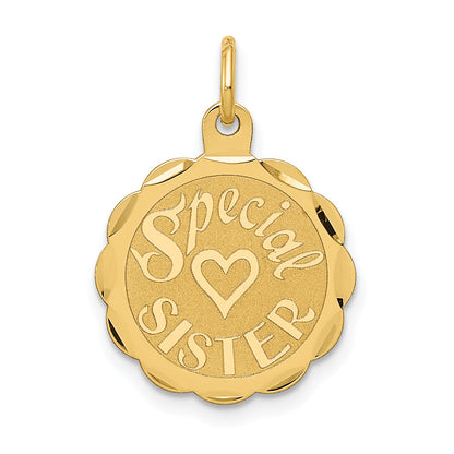 14k Yellow Gold 14K SPECIAL SISTER Charm