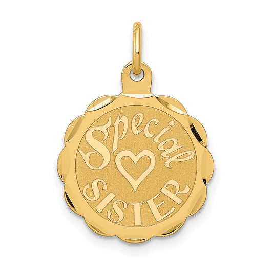 14k Yellow Gold 14K SPECIAL SISTER Charm