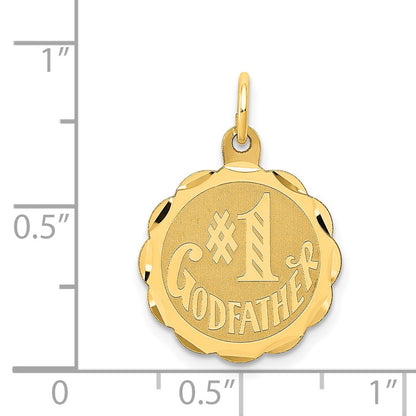 14k Yellow Gold 14K #1 GODFATHER Charm
