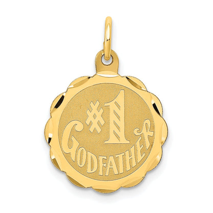 14k Yellow Gold 14K #1 GODFATHER Charm