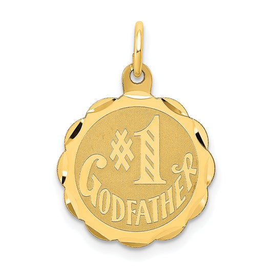 14k Yellow Gold 14K #1 GODFATHER Charm