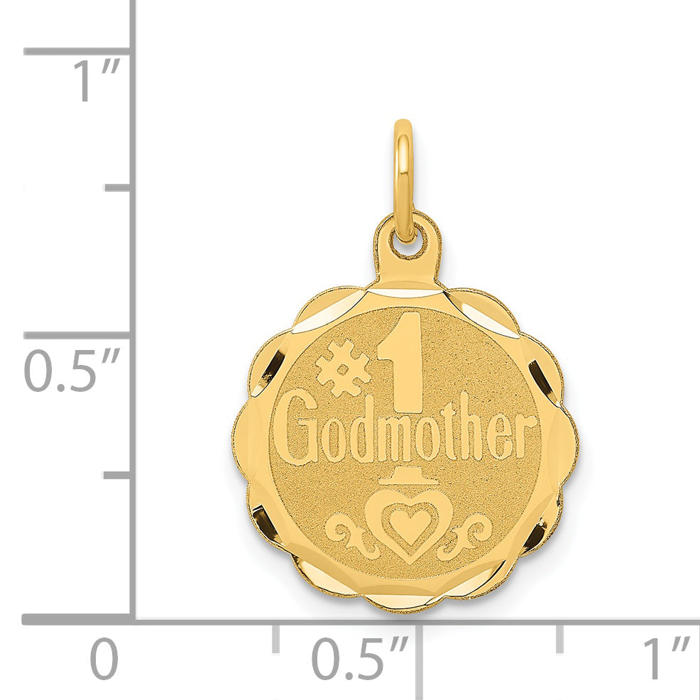 14k Yellow Gold 14K #1 GODMOTHER Charm