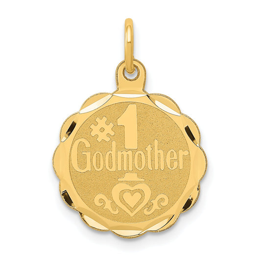 14k Yellow Gold 14K #1 GODMOTHER Charm