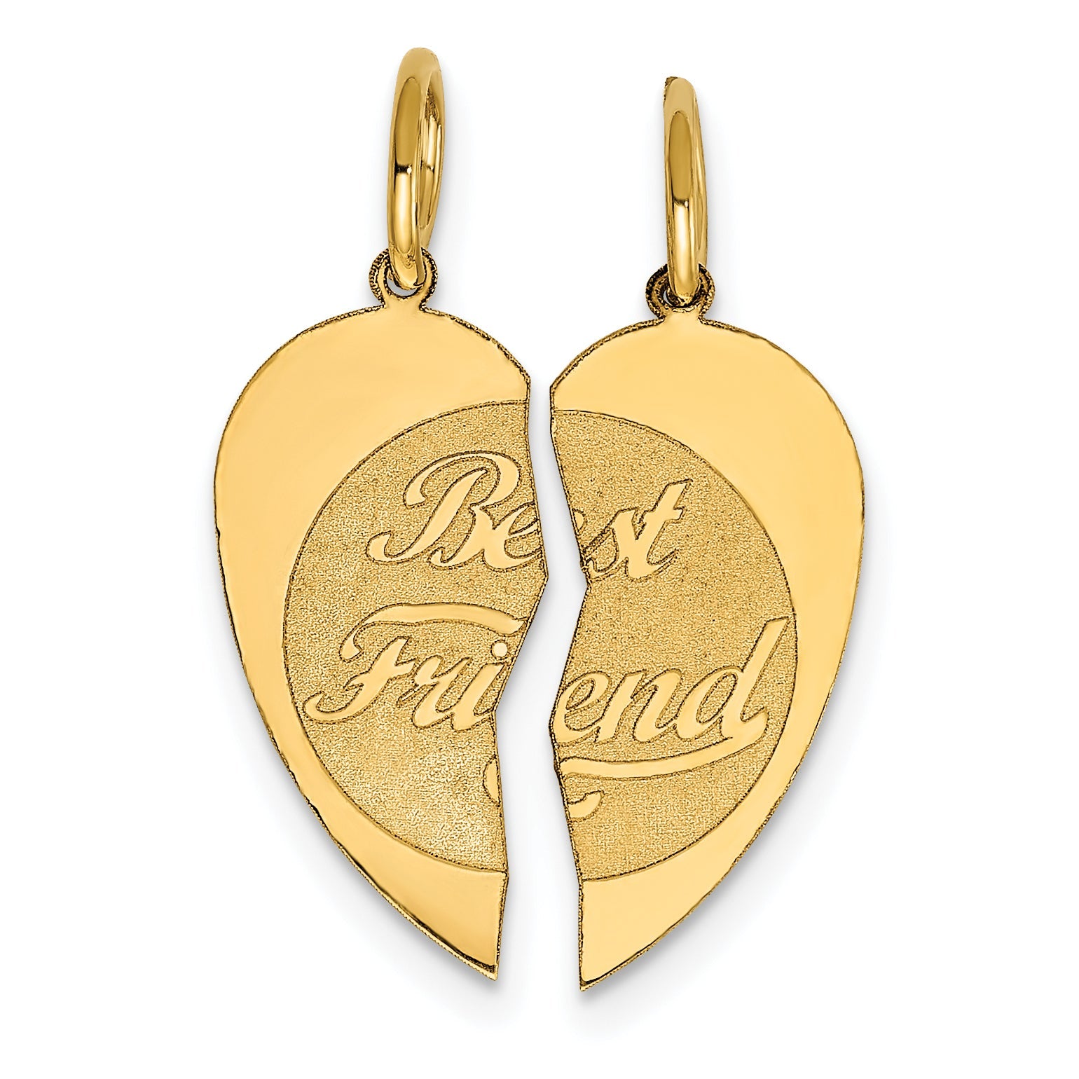 14k Yellow Gold 14K 2-piece BEST FRIEND Charm