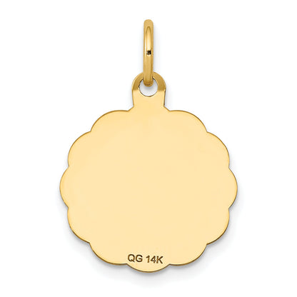14k Yellow Gold 14k Holy Communion Disc Charm