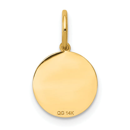 14k Yellow Gold 14k Small Baptism Charm