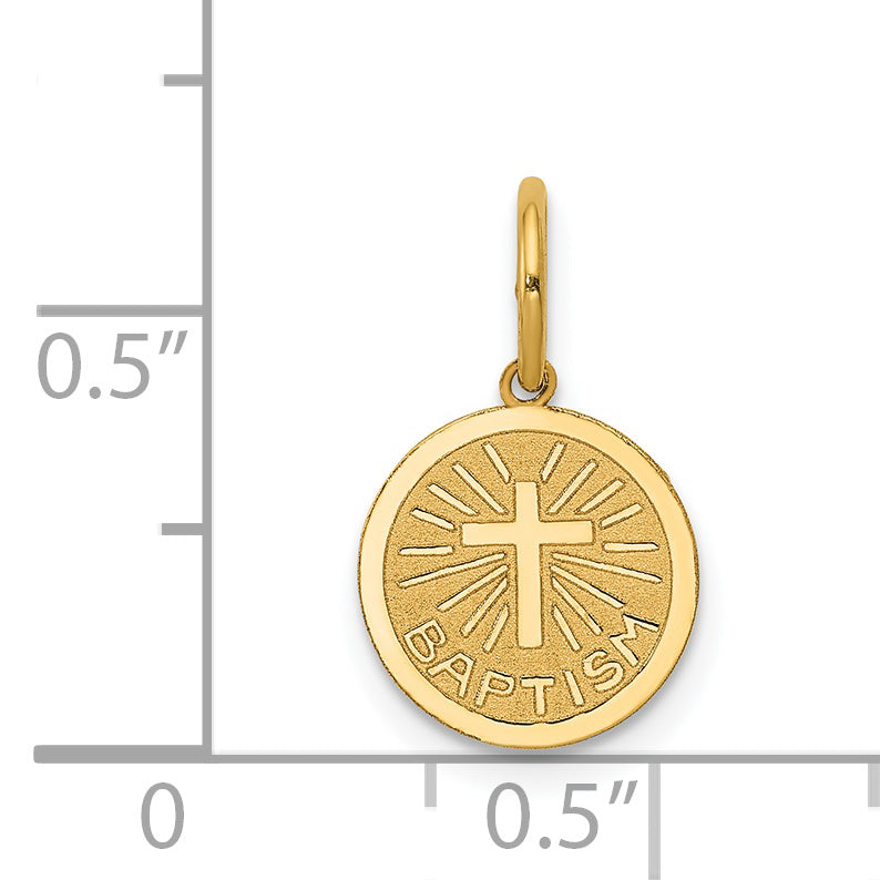 14k Yellow Gold 14k Small Baptism Charm