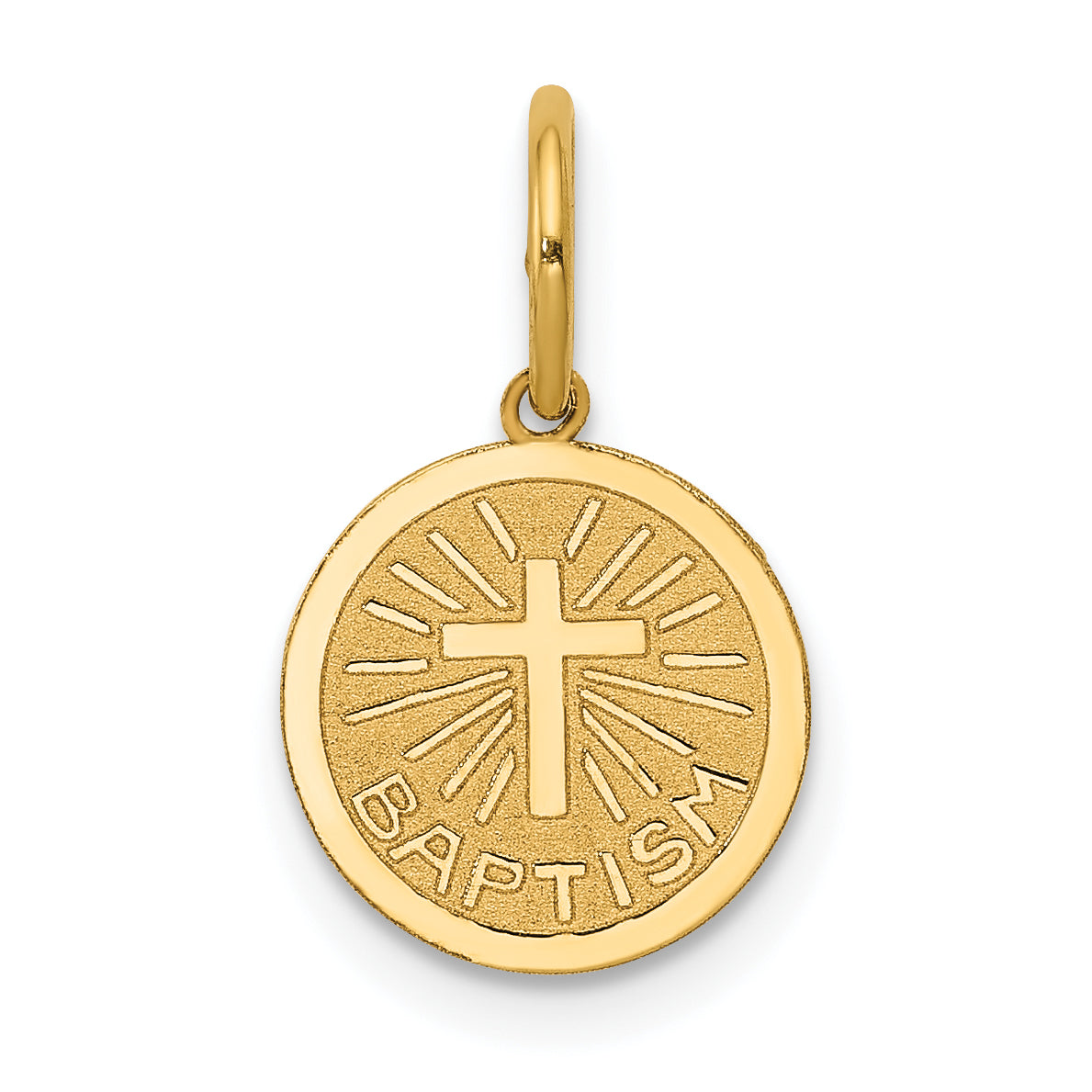 14k Yellow Gold 14k Small Baptism Charm