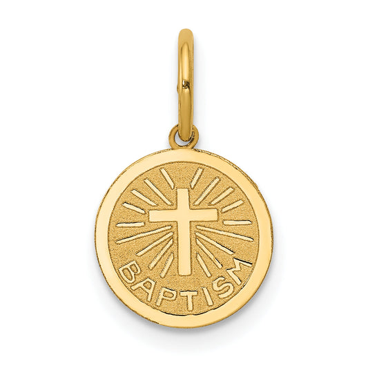 14k Yellow Gold 14k Small Baptism Charm