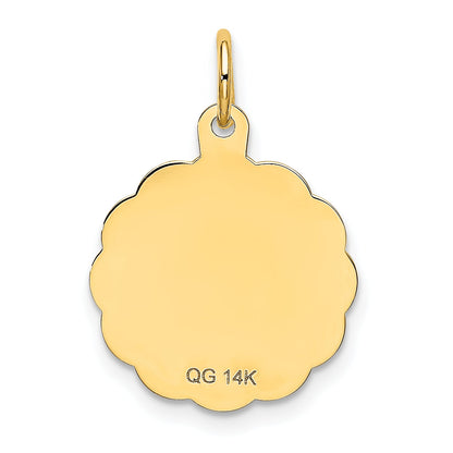 14k Yellow Gold 14k SWEET 16 Disc Charm