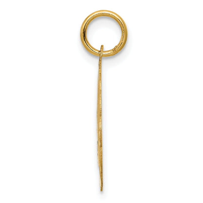 14k Yellow Gold 14K Polished Satin Engraveable HAPPY BIRTHDAY Charm