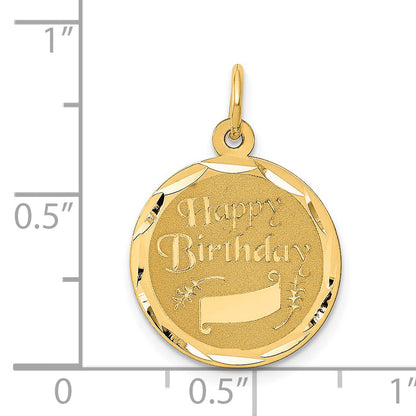14k Yellow Gold 14K HAPPY BIRTHDAY Charm