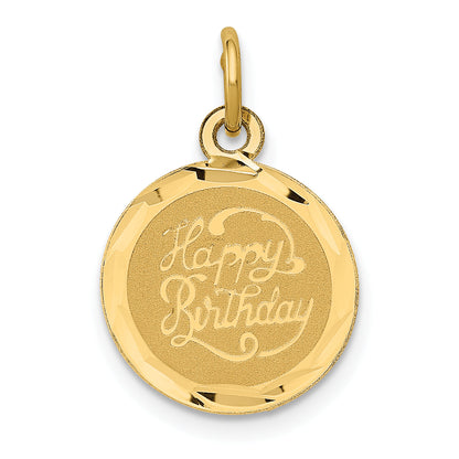 14k Yellow Gold 14k HAPPY BIRTHDAY Disc Charm