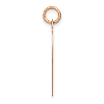 14K Rose Gold Polished Heart Shaped Disc Pendant