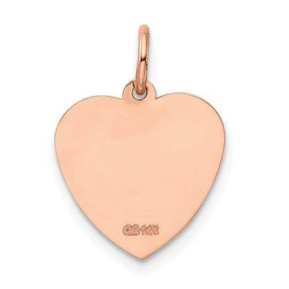14k Rose Gold 14k Rose Gold Holy Communion Heart Charm