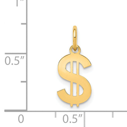 14k Yellow Gold 14k Polished Dollar Sign Charm