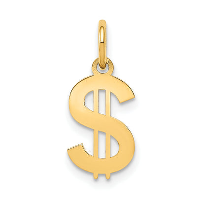 14k Yellow Gold 14k Polished Dollar Sign Charm