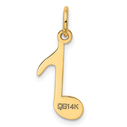 14k Yellow Gold 14k Polished Musical Note Charm