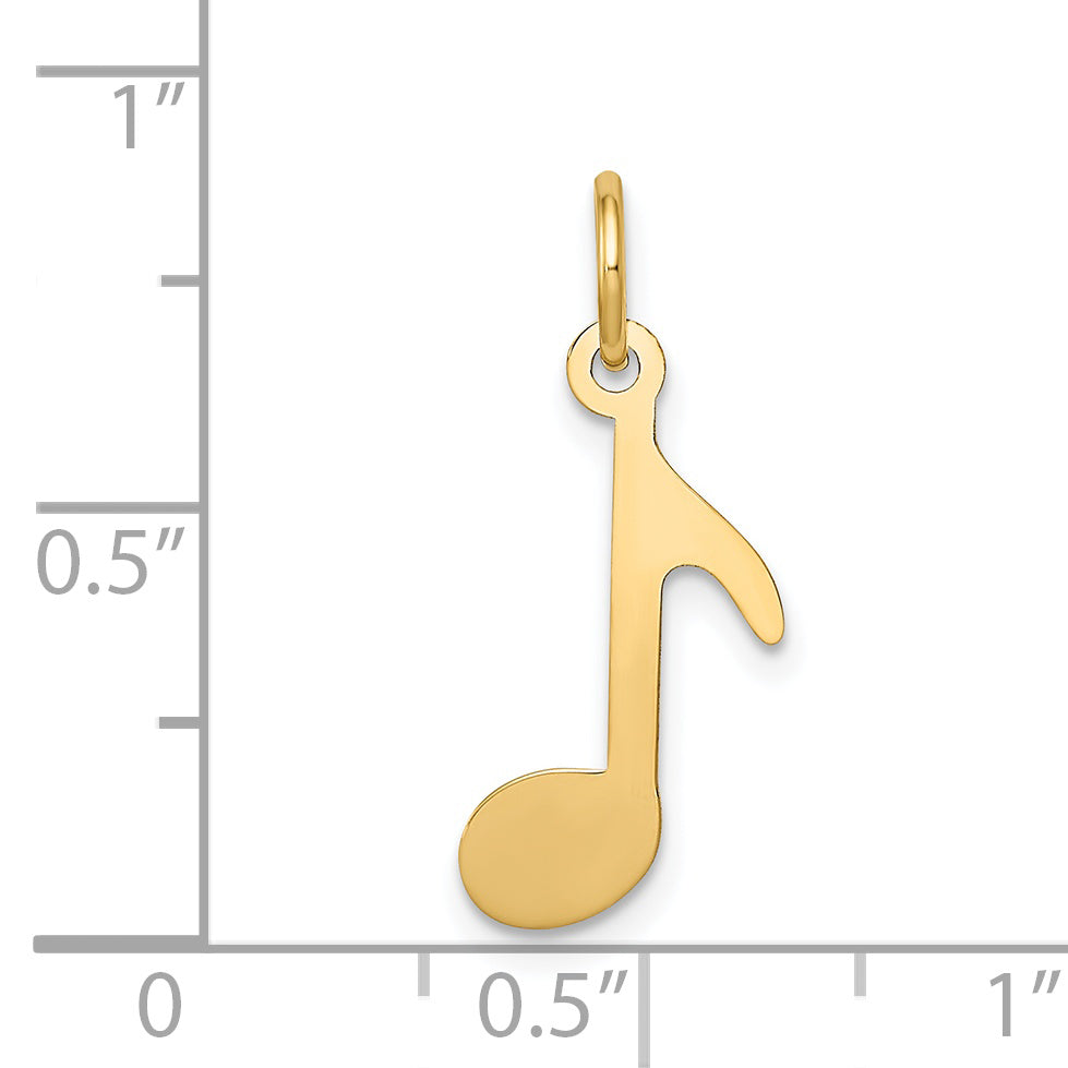 14k Yellow Gold 14k Polished Musical Note Charm