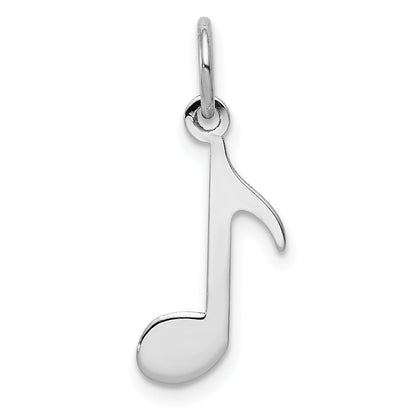 14k White Gold 14k White Gold Polished Musical Note Charm