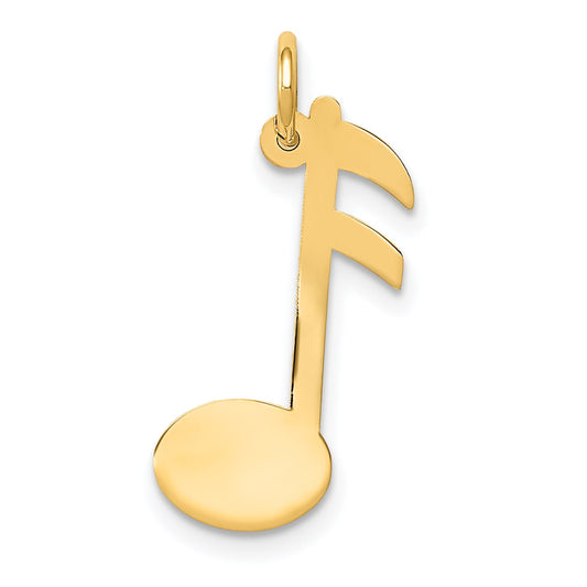 14k Yellow Gold 14k Polished Musical Note Charm