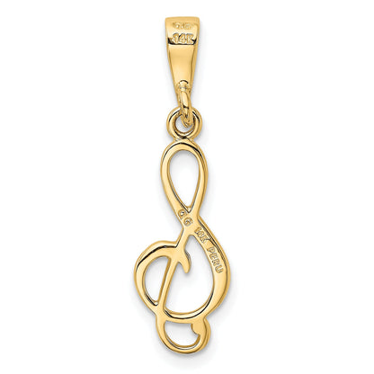 14k Yellow Gold 14k Treble Clef Charm