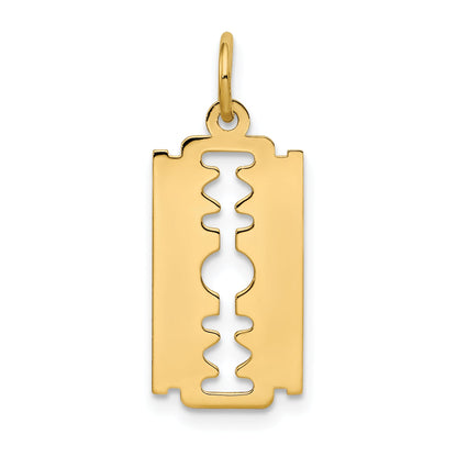 14k Yellow Gold 14k Polished Razor Blade Charm
